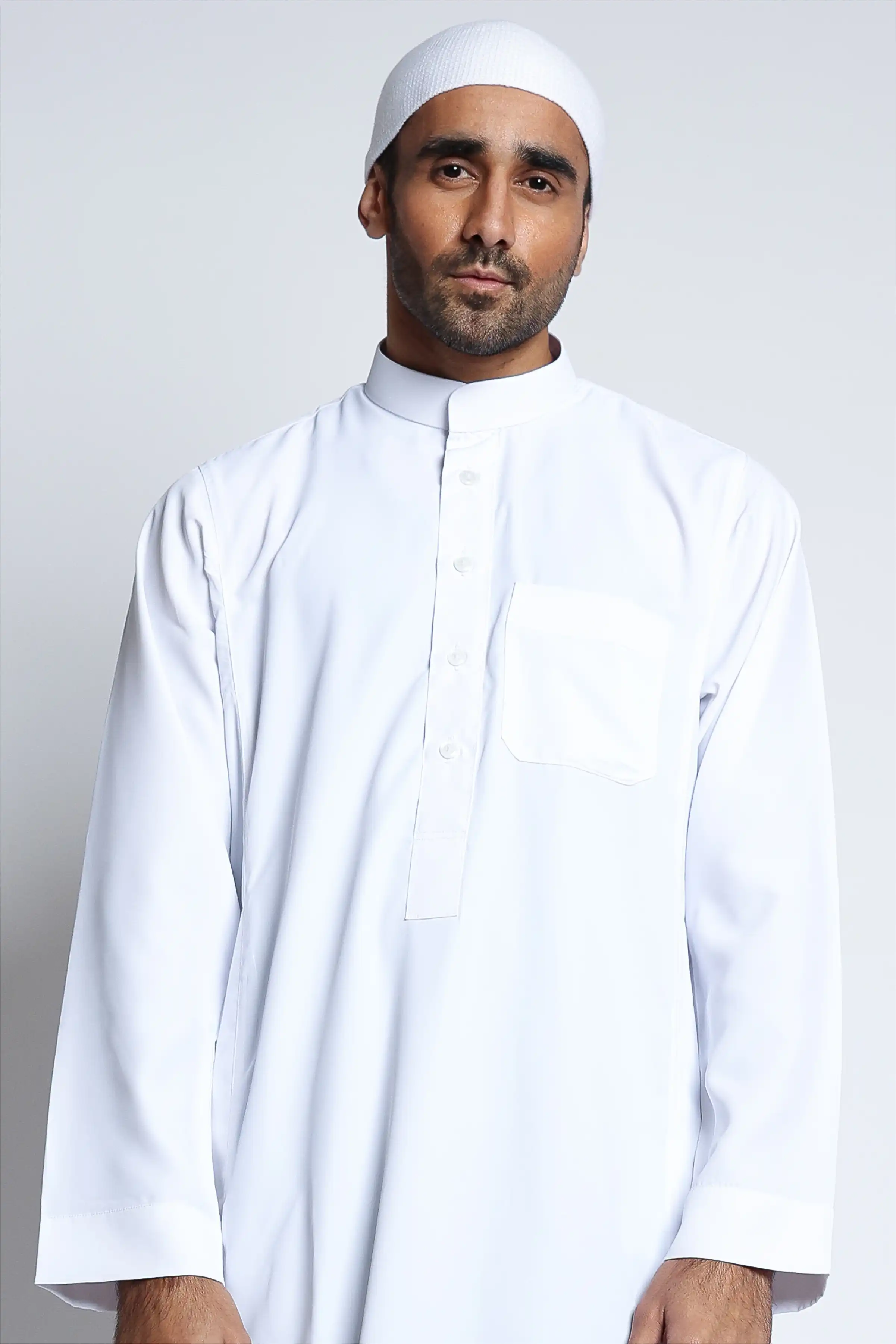 J150 White Collar Thobe - Image 3