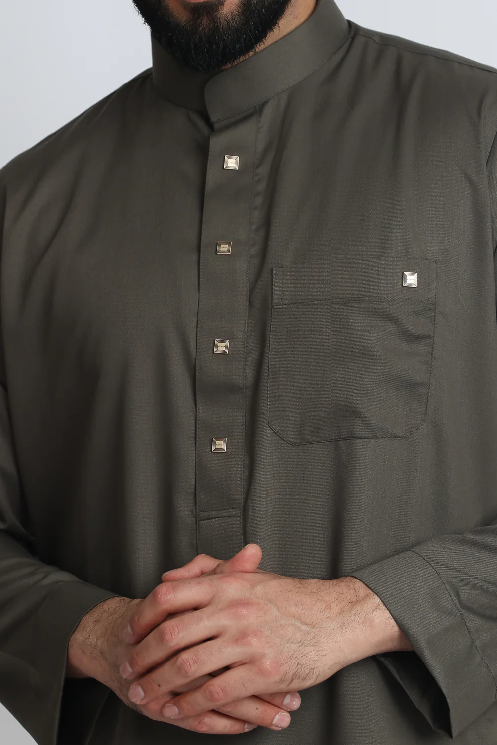 J1517 Dune Saudi Collar Thobe - Image 6
