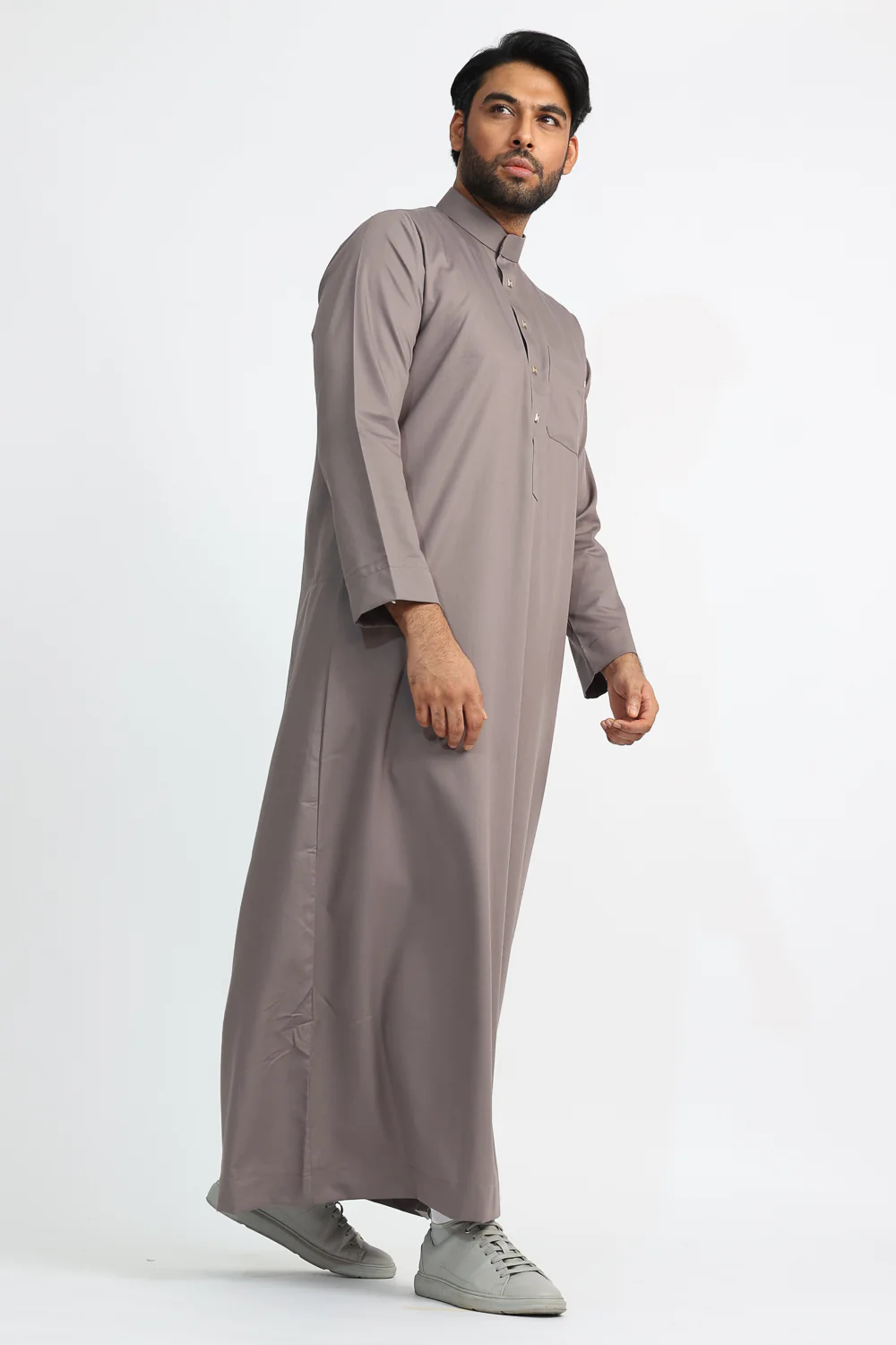 J1518 Mink Dust Saudi Collar Thobe - Image 4