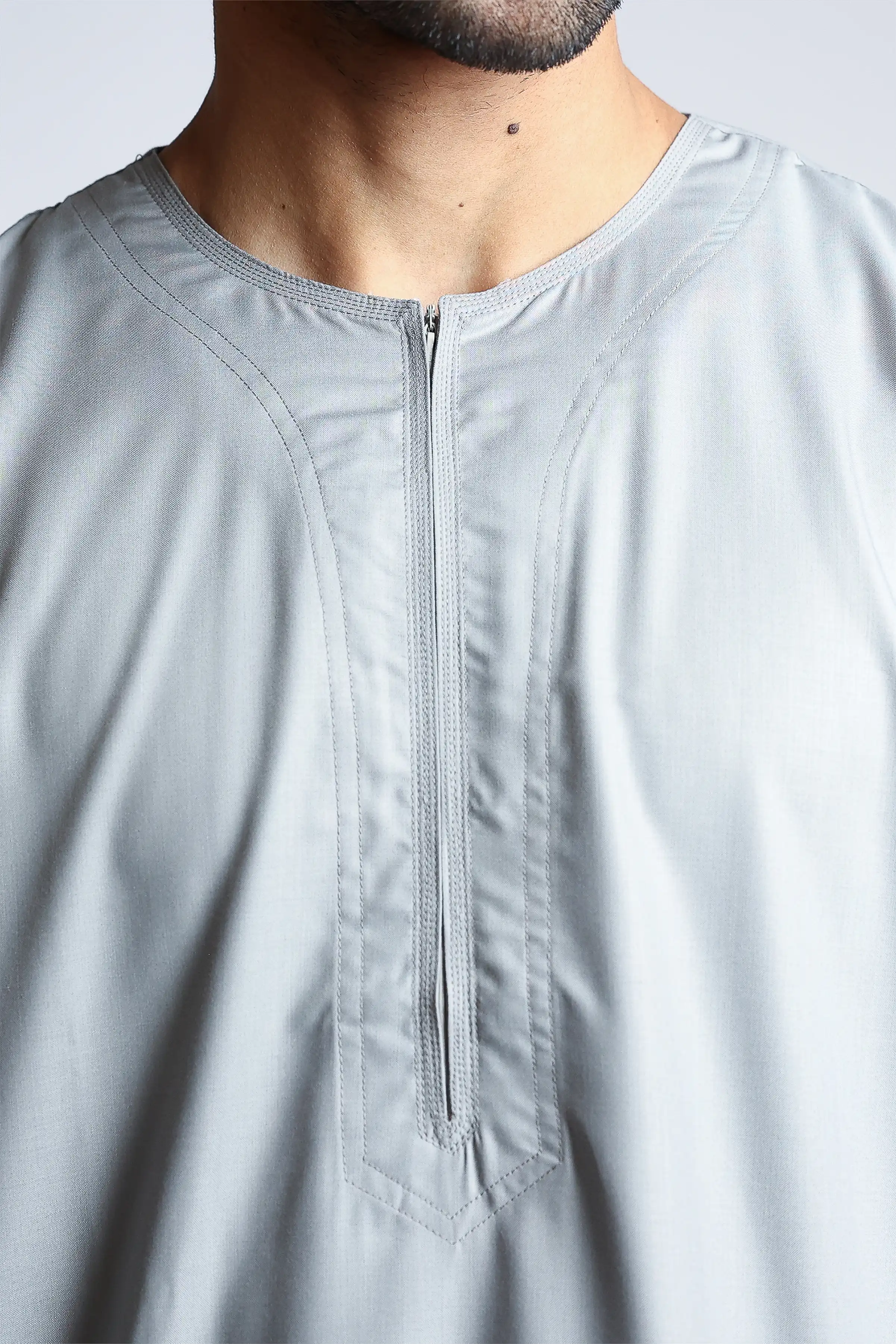 J152 Heather Grey Half Sleeve - Image 4