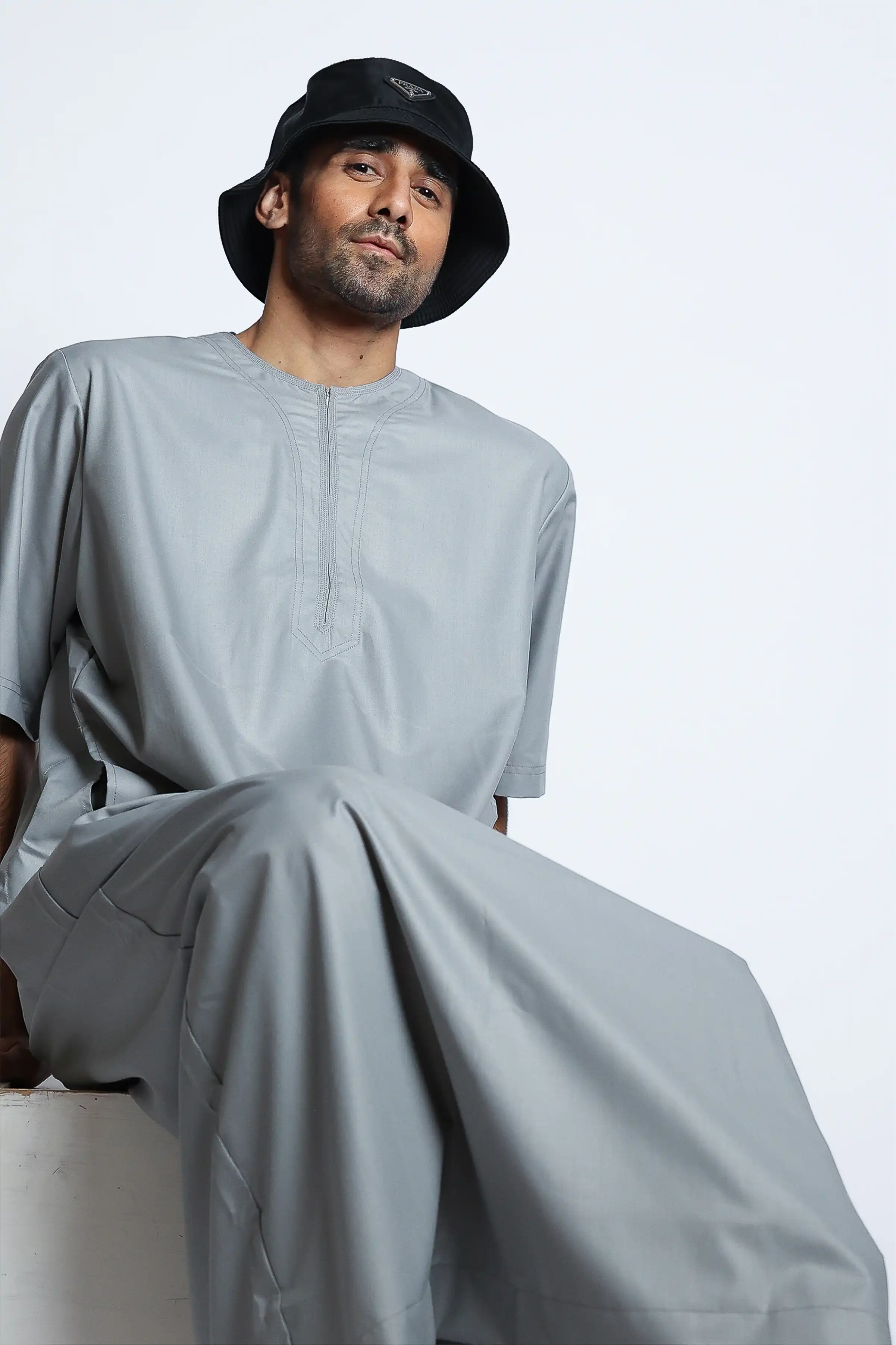 J152 Heather Grey Half Sleeve - Image 6