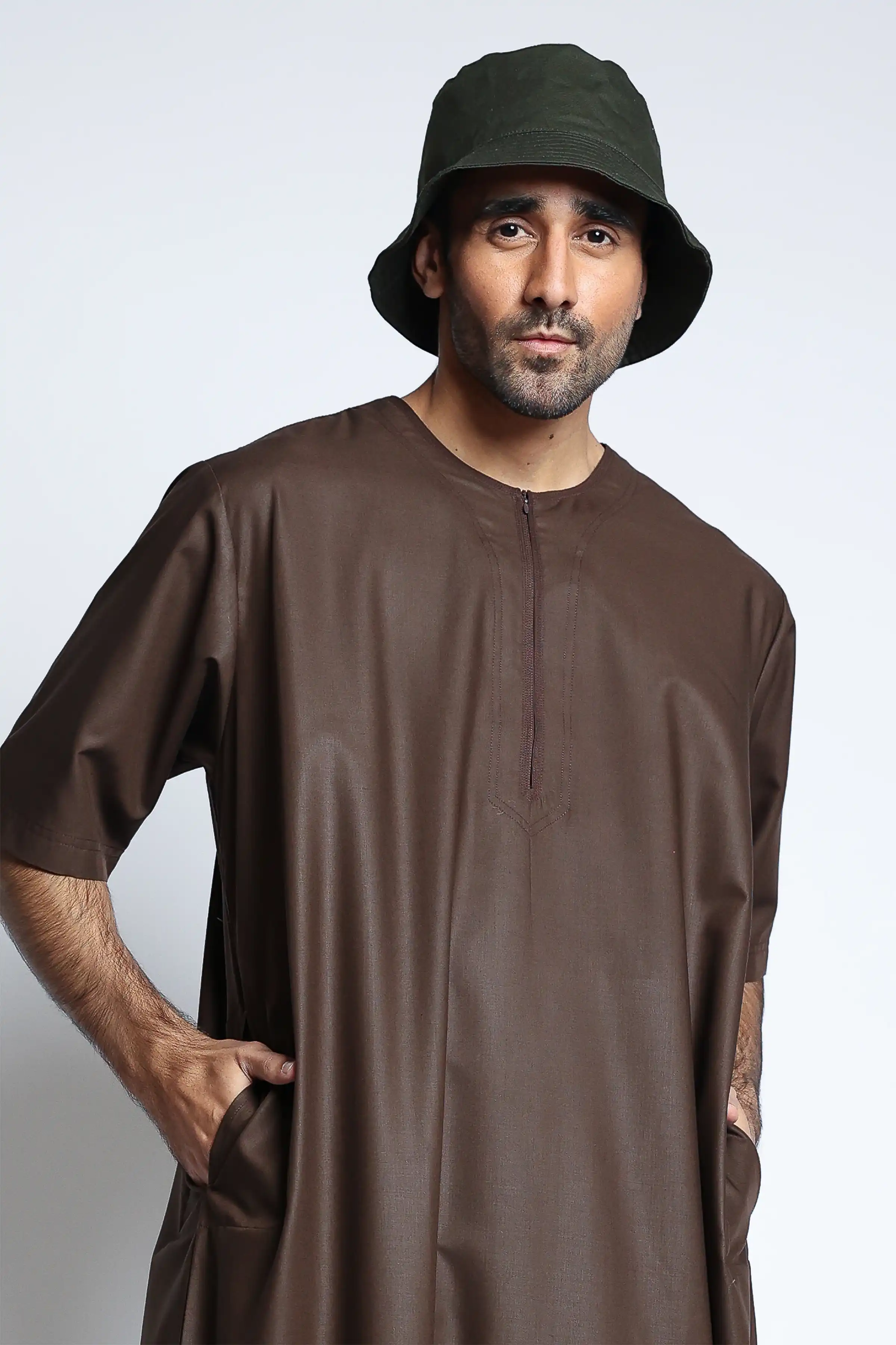 J152 Morocco Brown Half Sleeve - Image 5