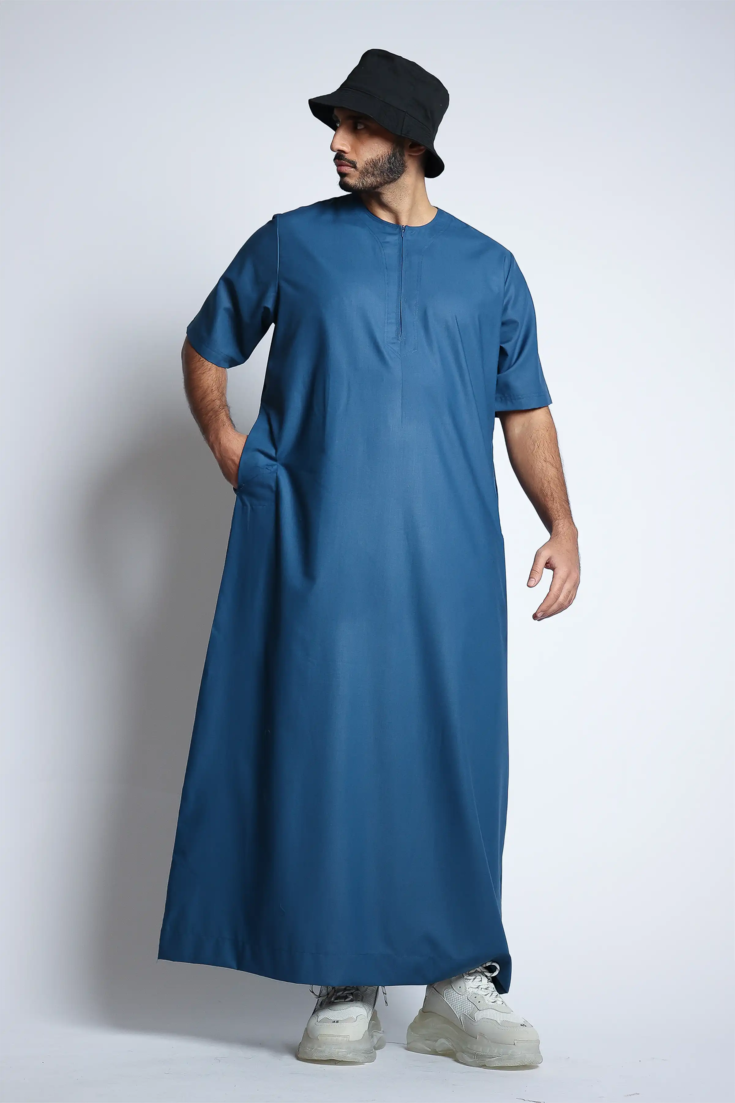 J152 Muted Blue Half Sleeve - Image 3