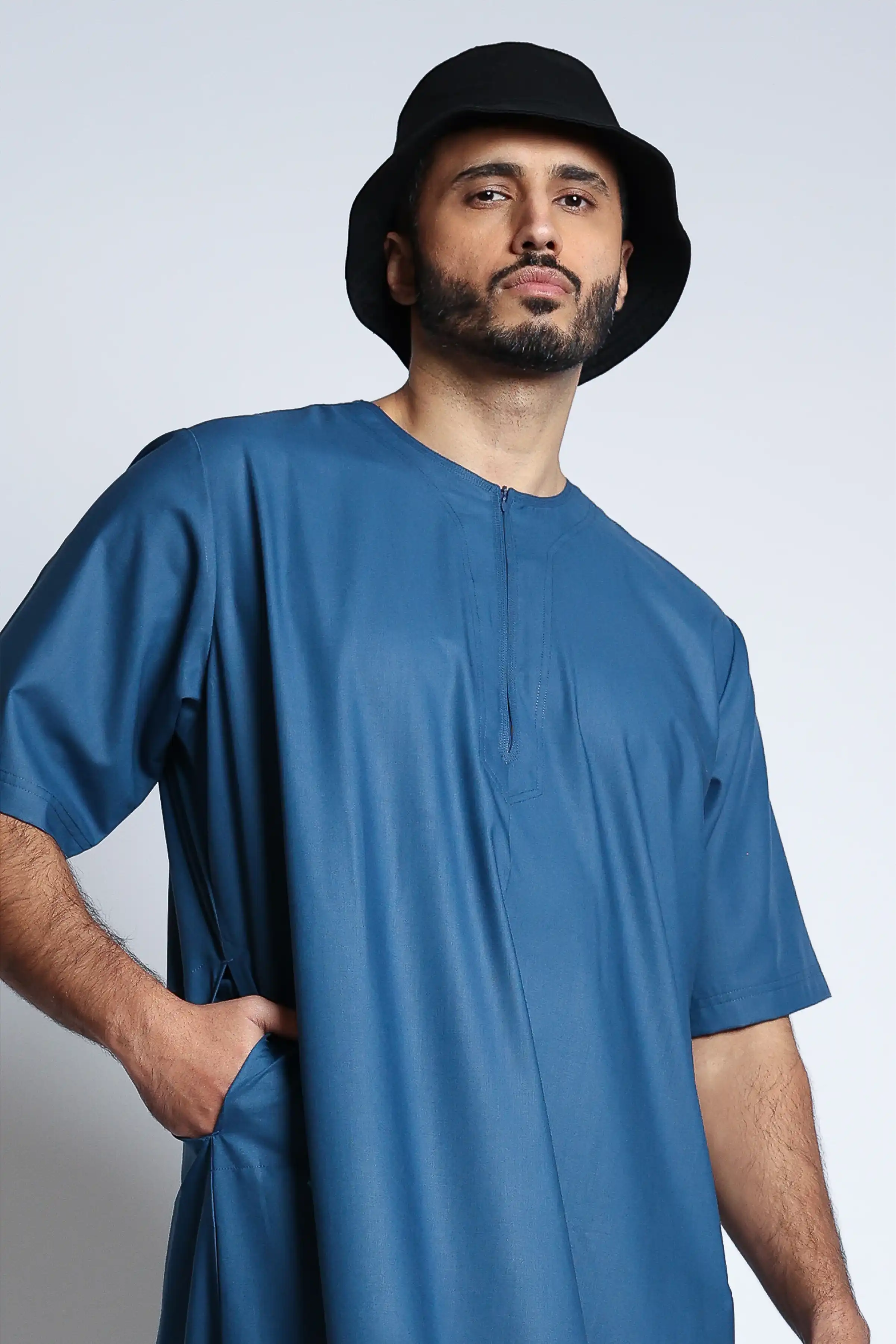 J152 Muted Blue Half Sleeve - Image 5