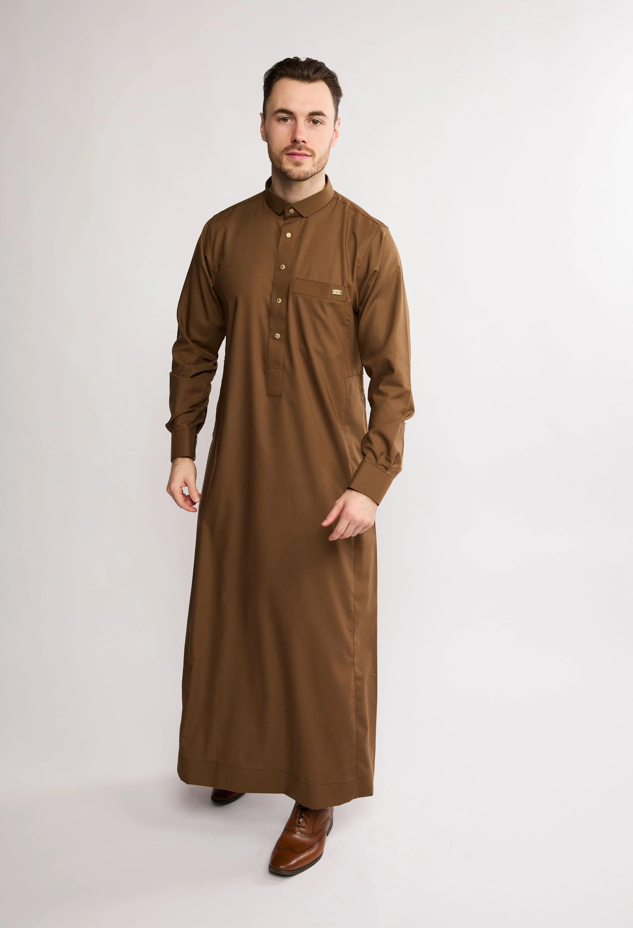 J2504 Al Noor Adult Thobe – Potters Clay Brown - Image 2