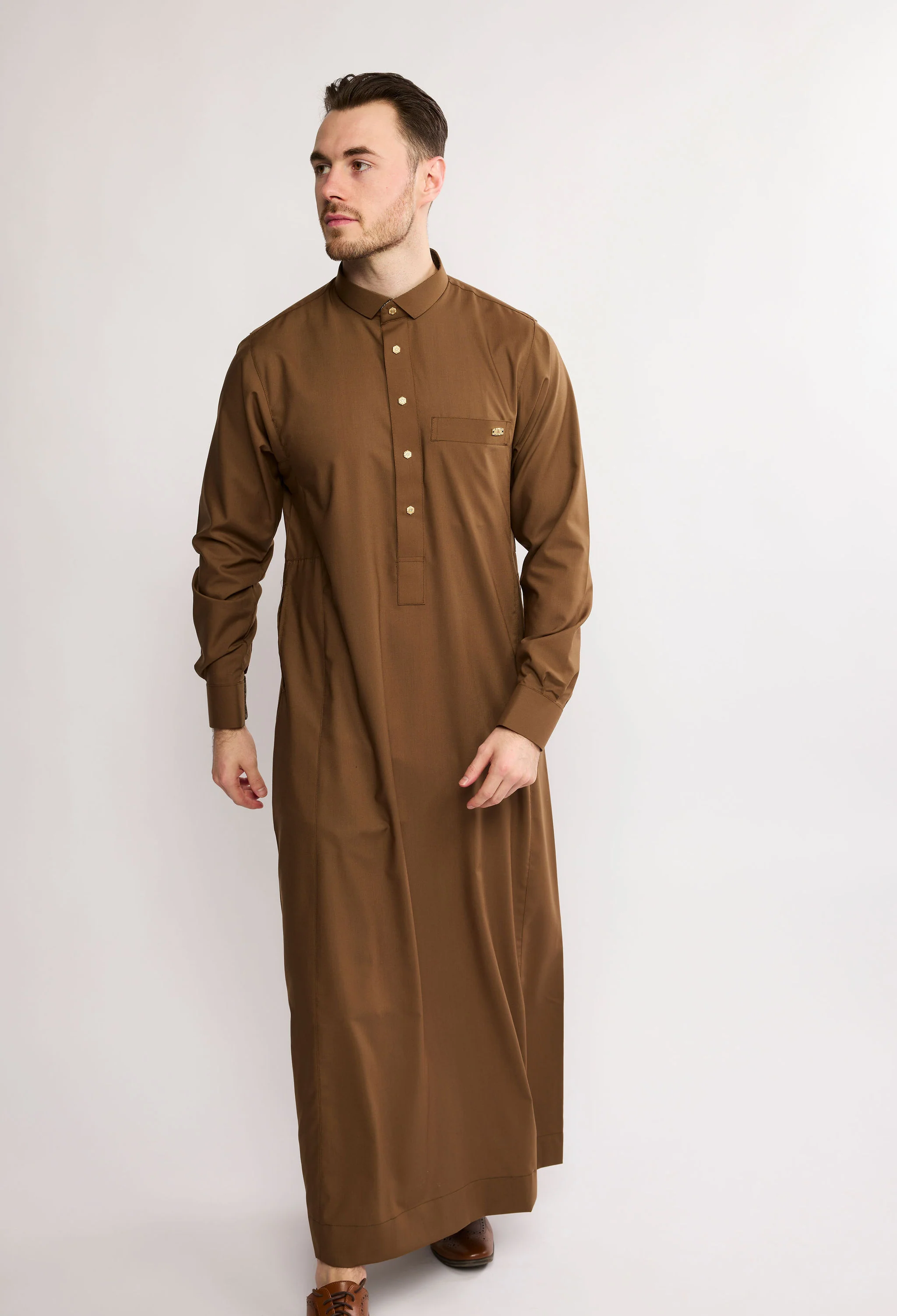 J2504 Al Noor Adult Thobe – Potters Clay Brown - Image 5