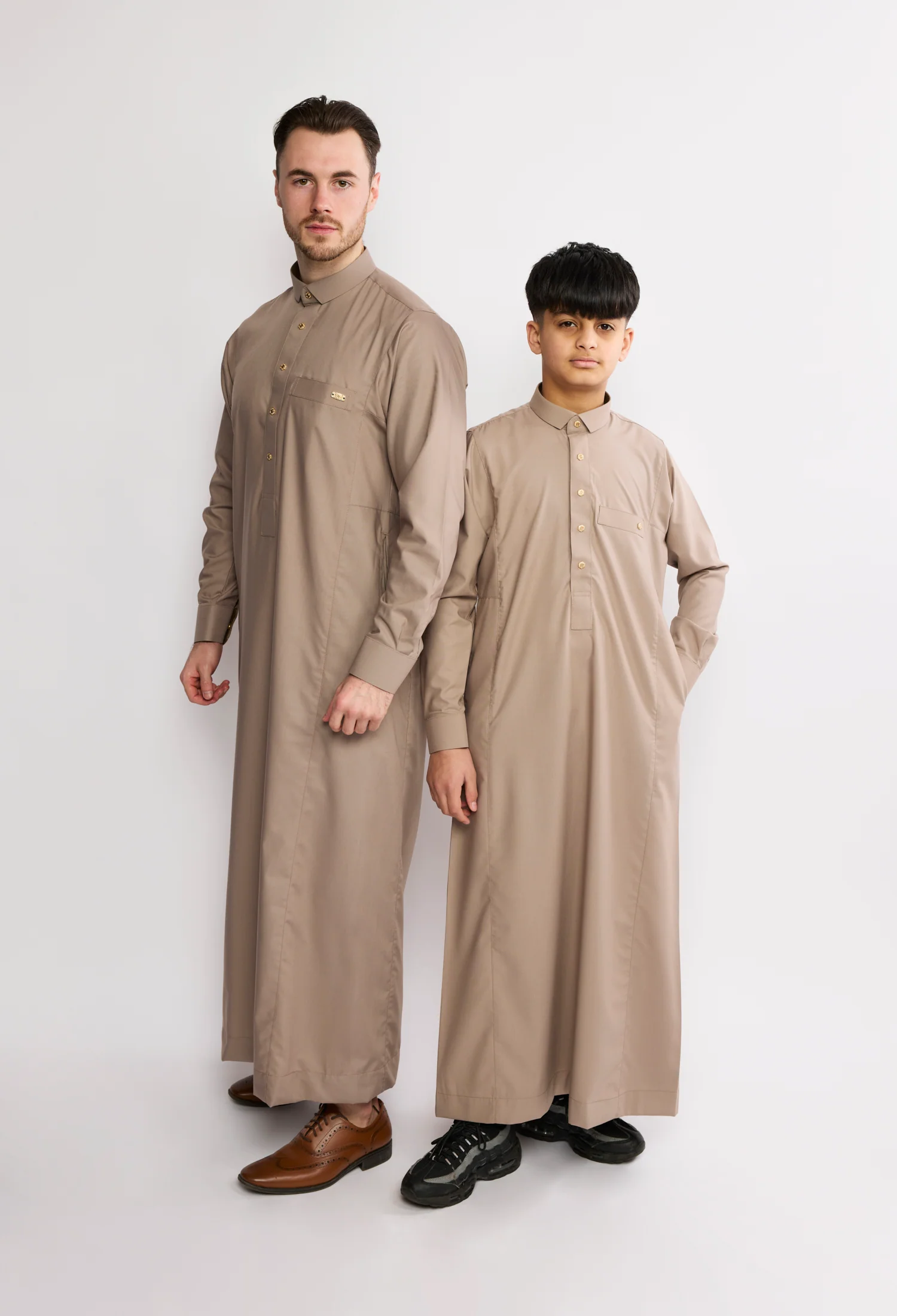 J2504 Al Noor Kids Thobe – Indian Khaki - Image 6