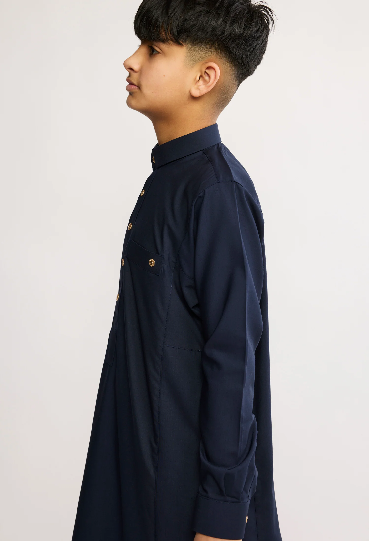 J2504 Al Noor Kids Thobe – Oxford Blue - Image 3
