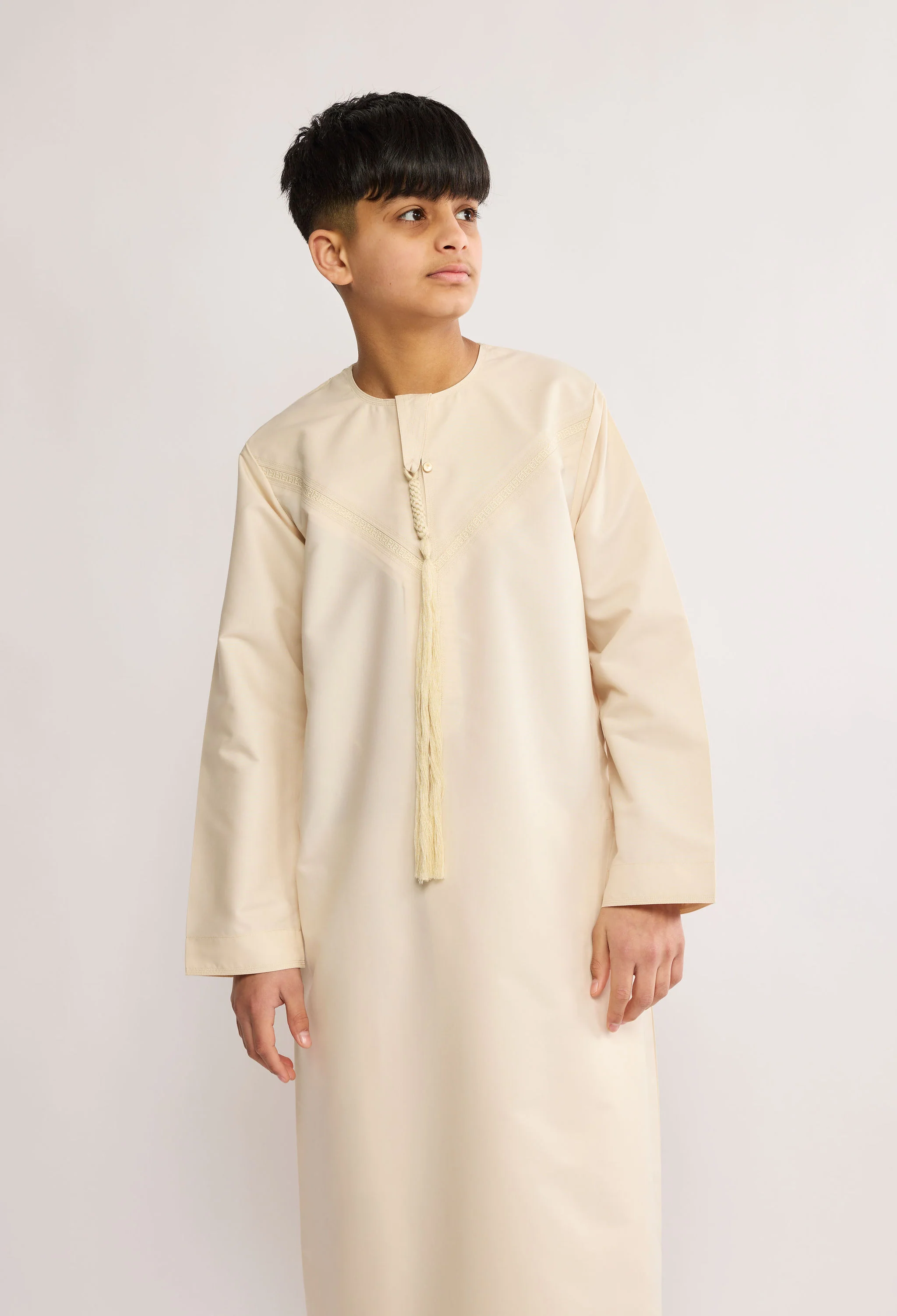 J2511 Cream Kids Emirati Kandura - Image 3