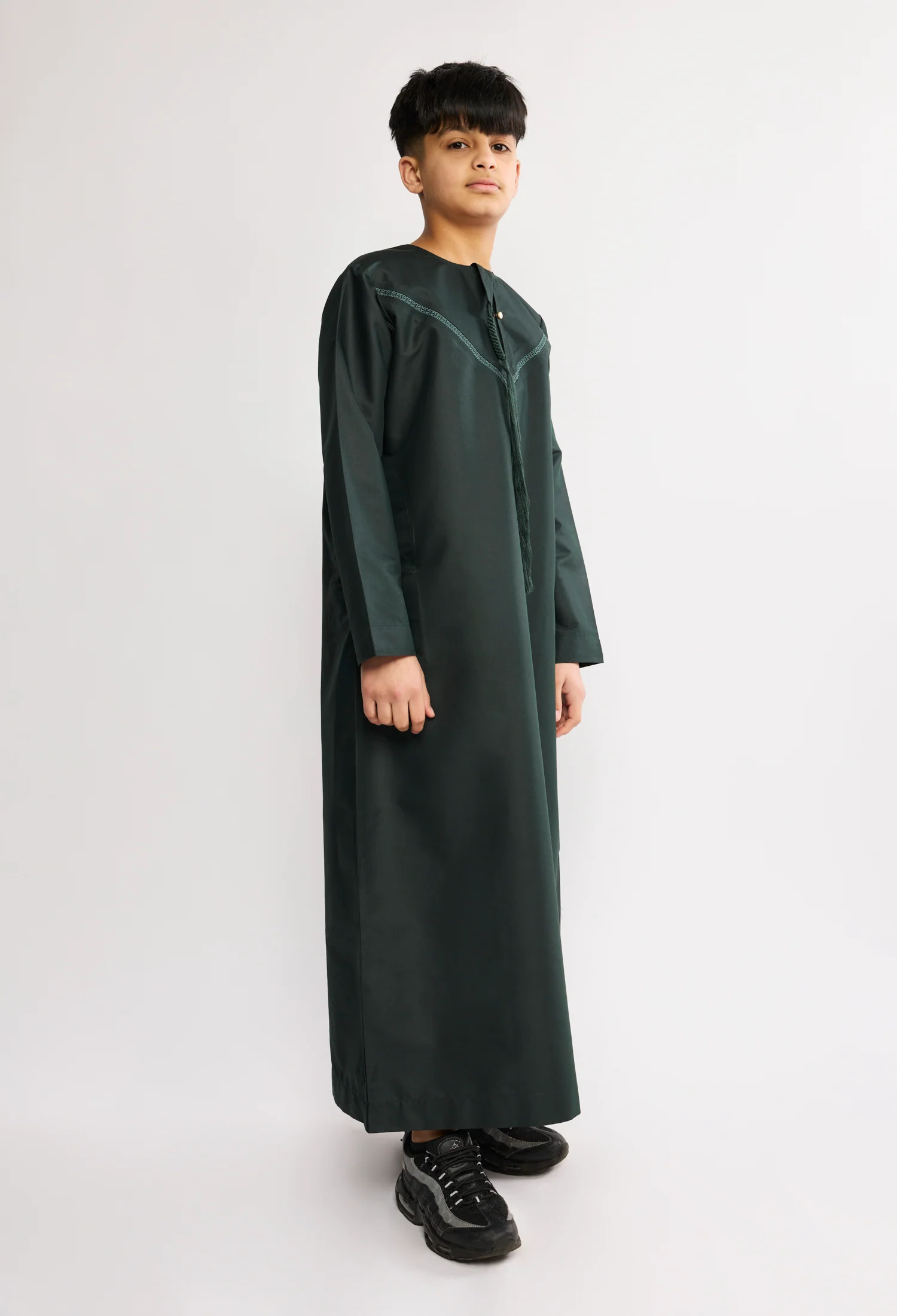 J2511 Lunar Green Kids Emirati Kandura - Image 3