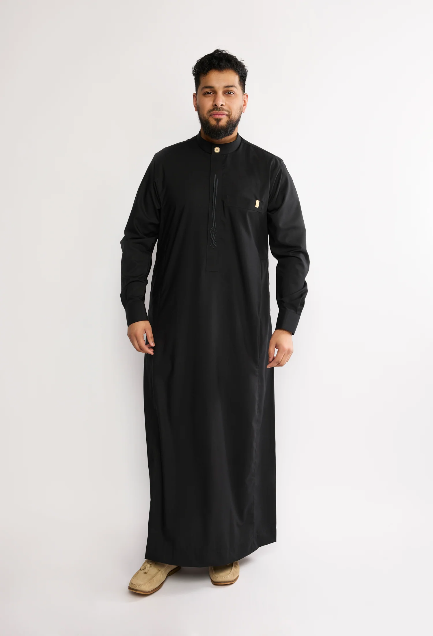 J2512 Black Collar Thobe - Image 2