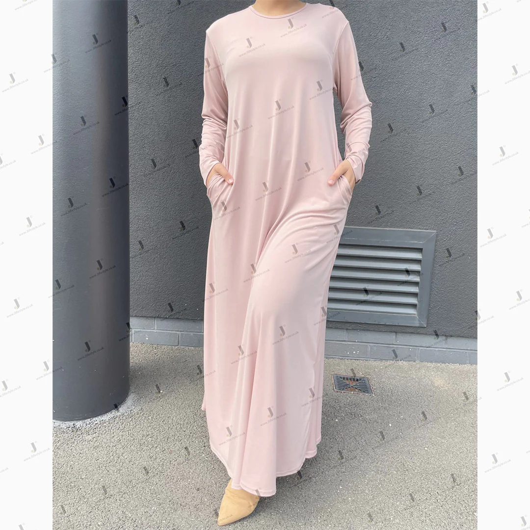 Jersey Ladies Plain Abaya - Image 7