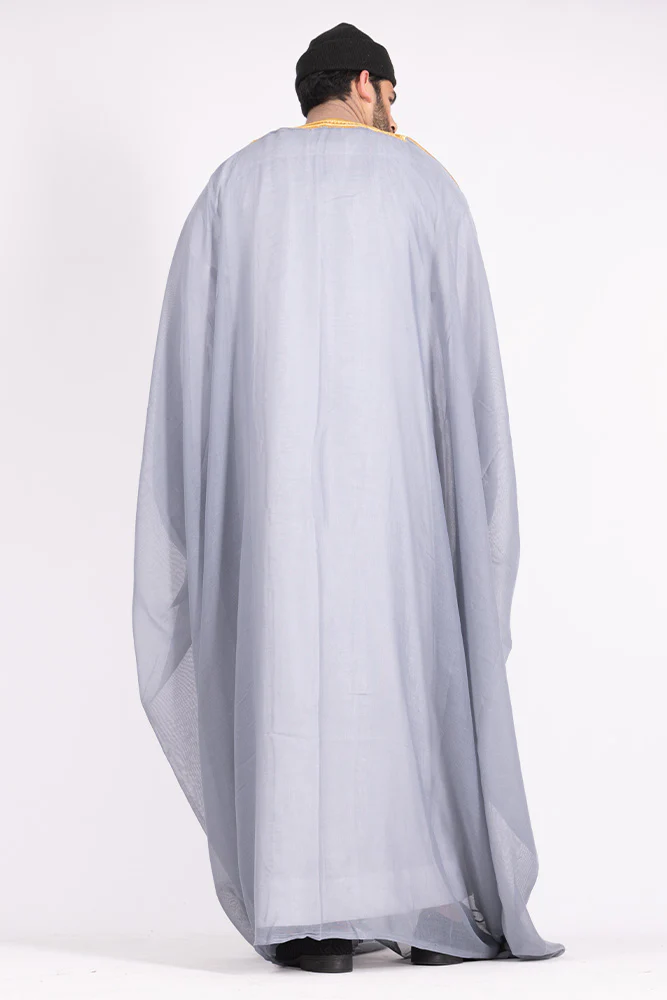 Light Grey Arab Bisht - Image 3