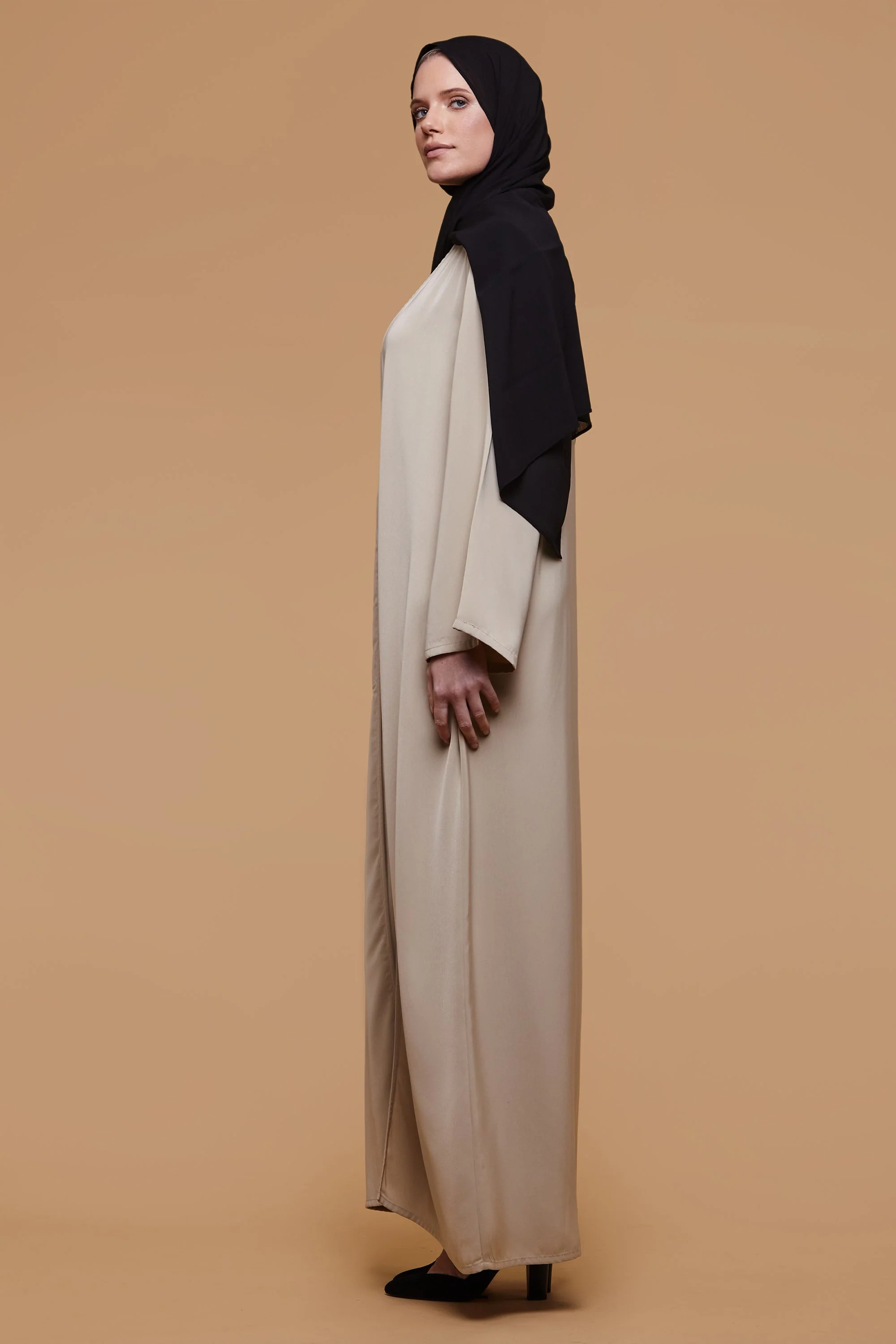 Light Khaki Soft Touch Kimono - Image 4