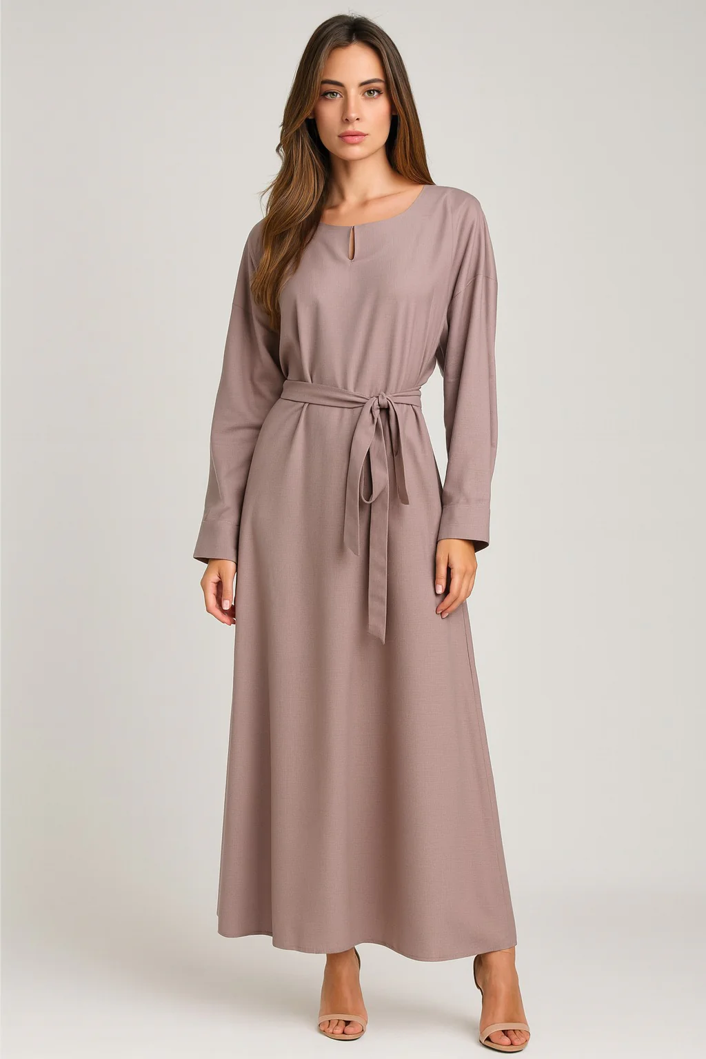 Mauve Classic Abaya - Image 2