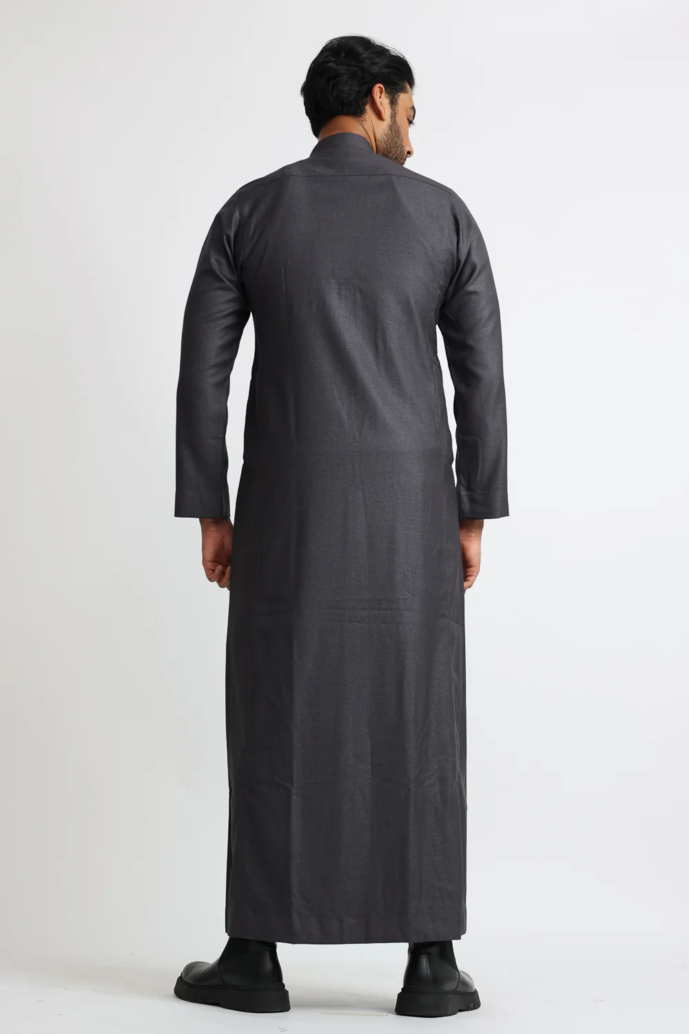 Nappa Grey Winter Thobe - Image 4