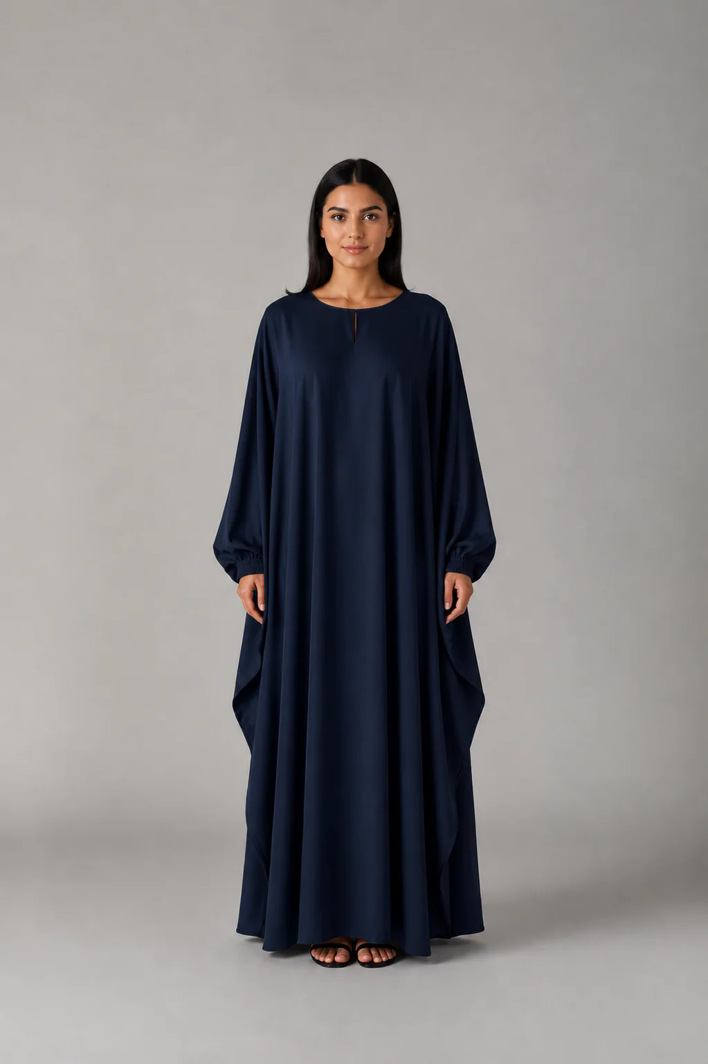 Navy Farasha Zoom Abaya