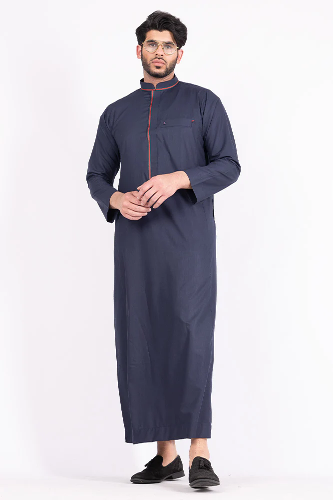 Navy Stripe Kids Thobe - Image 3