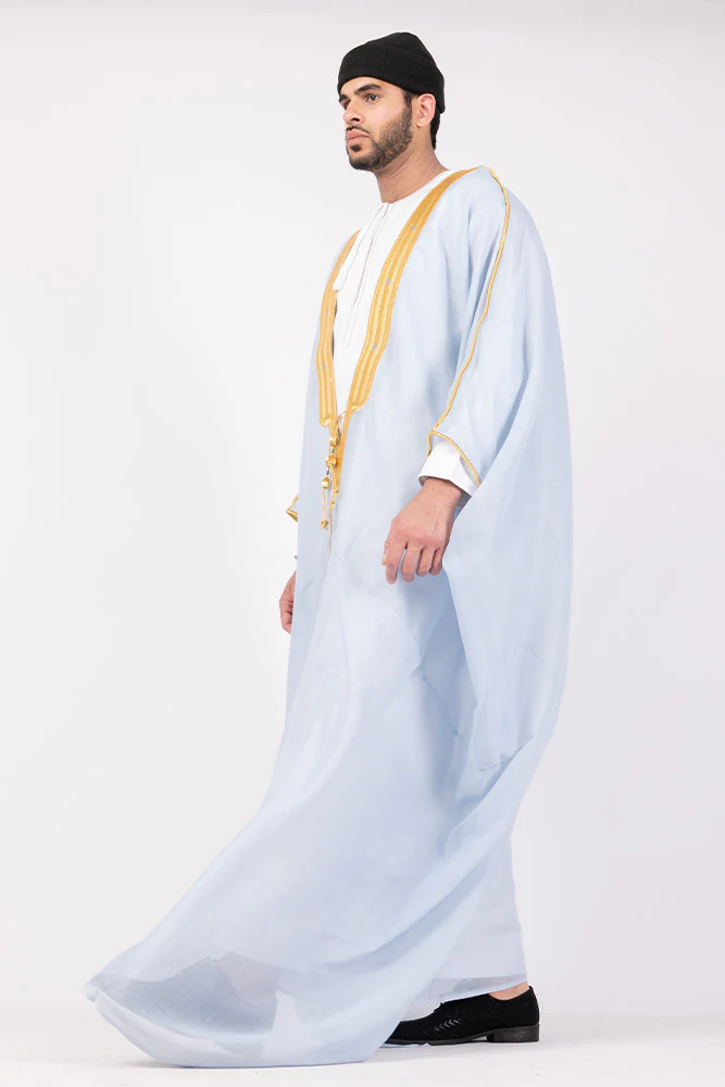 Sky Blue Arab Bisht - Image 2