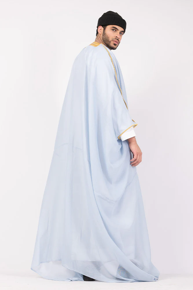 Sky Blue Arab Bisht - Image 3