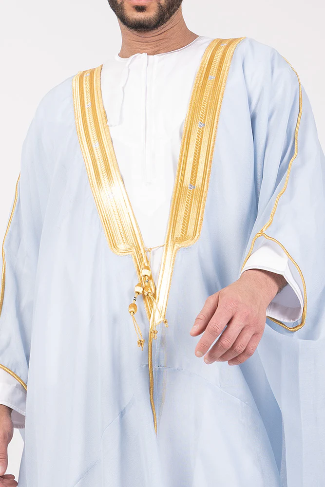 Sky Blue Arab Bisht - Image 5
