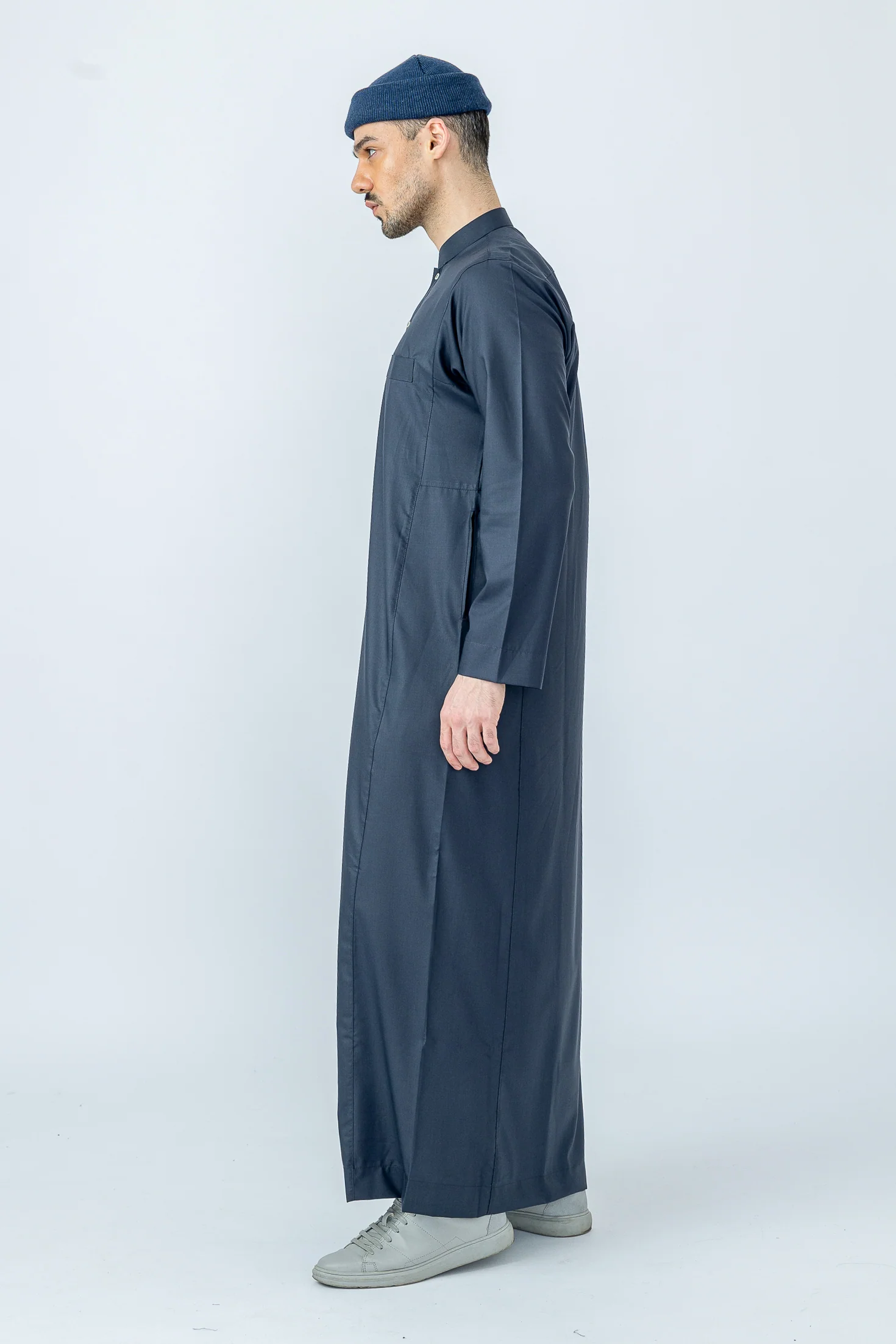 Slate Black Arab Collar Thobe - Image 3