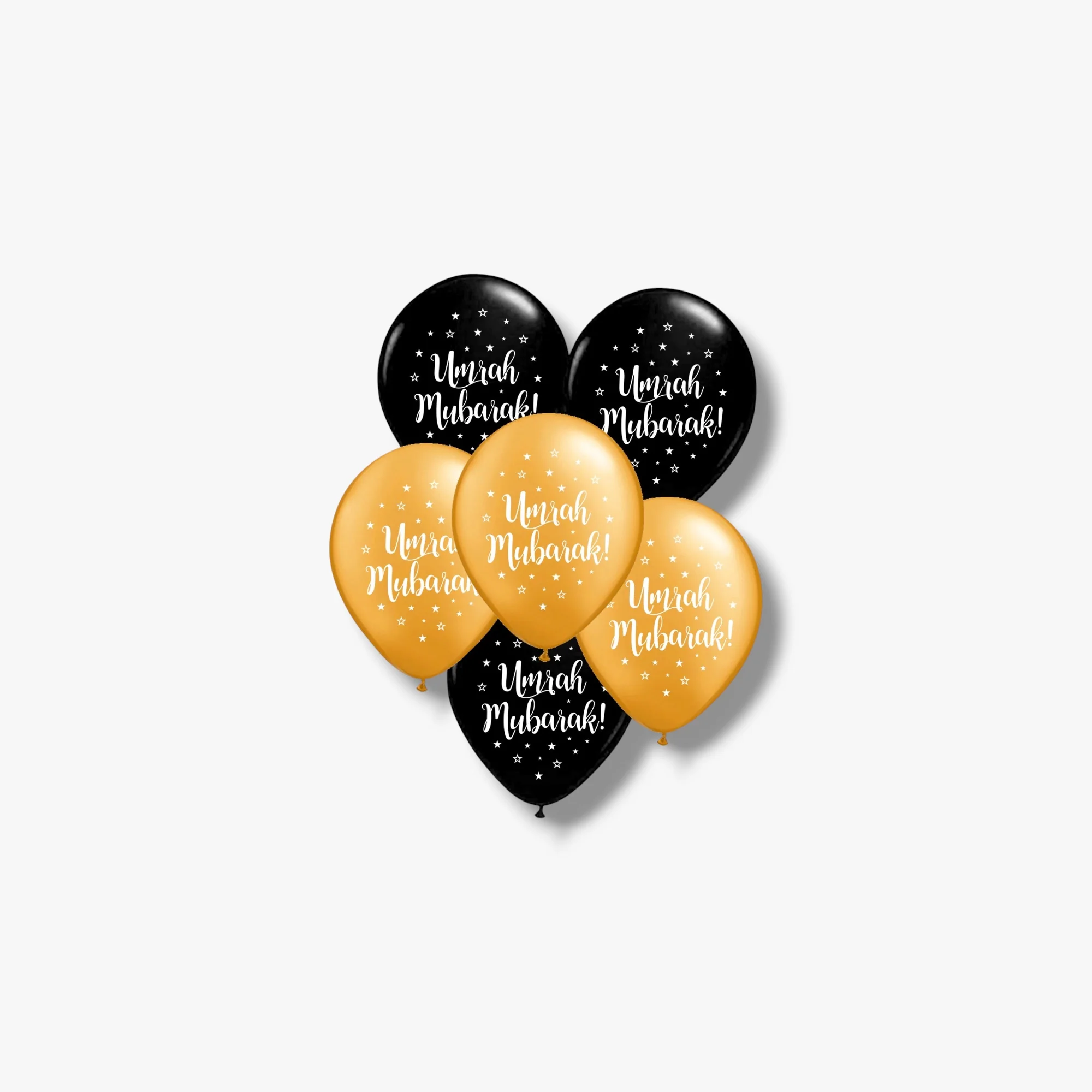 Umrah Mubarak Black and Gold Balloon