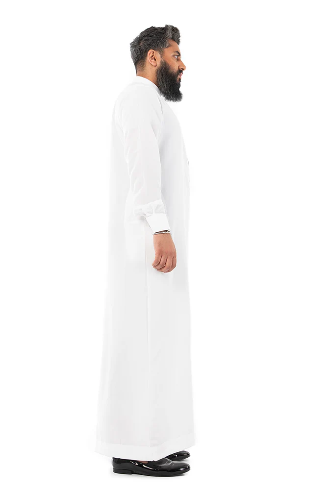 White 3D Thobe - Image 3