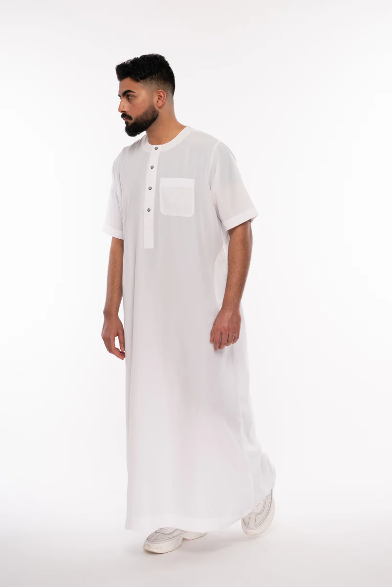 White Button Half Sleeve - Image 3