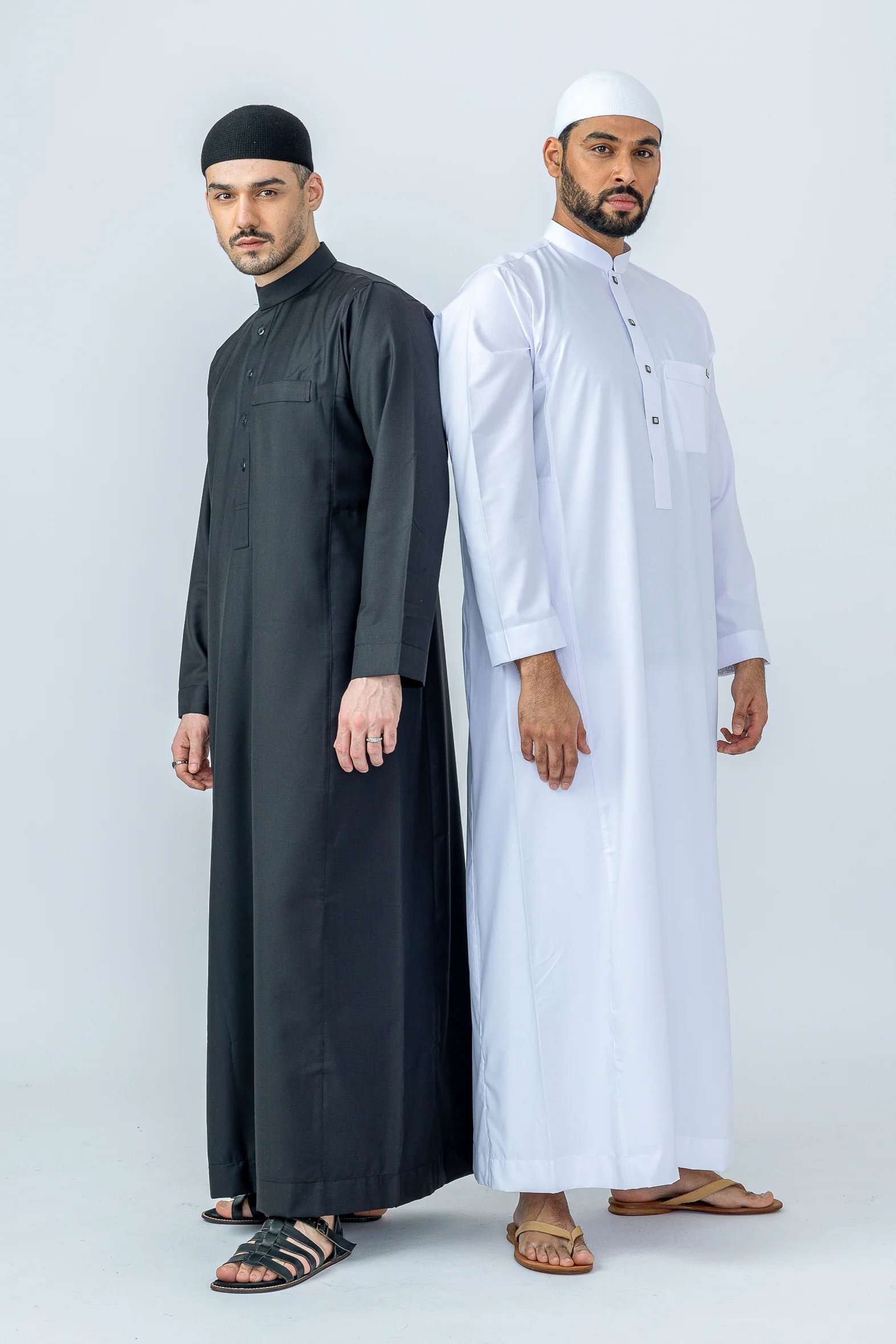 White Collar Stud Thobe - Image 2