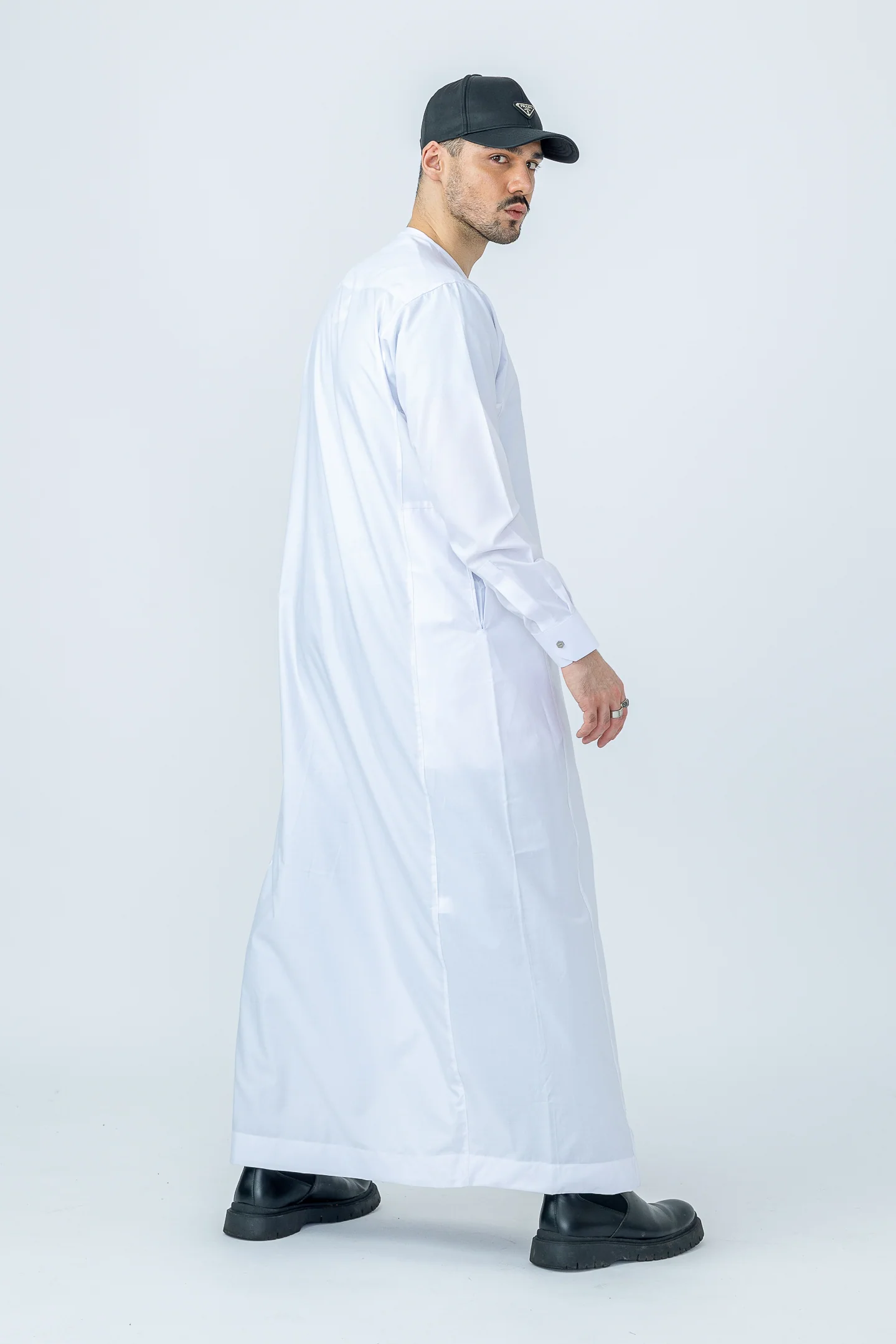 White Omani With Cuff Sleeve - Image 6