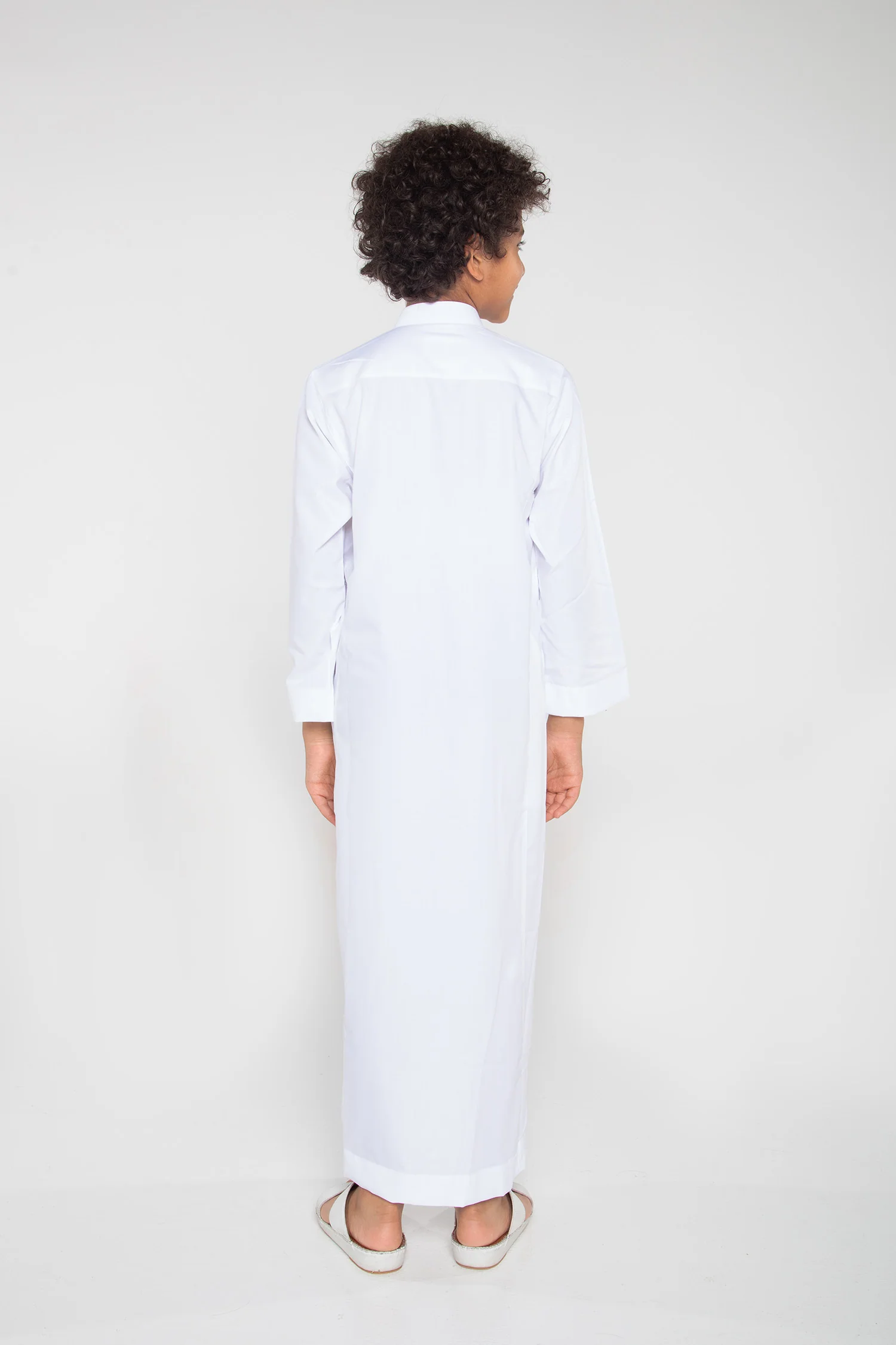 White Saudi Kids Studded - Image 4