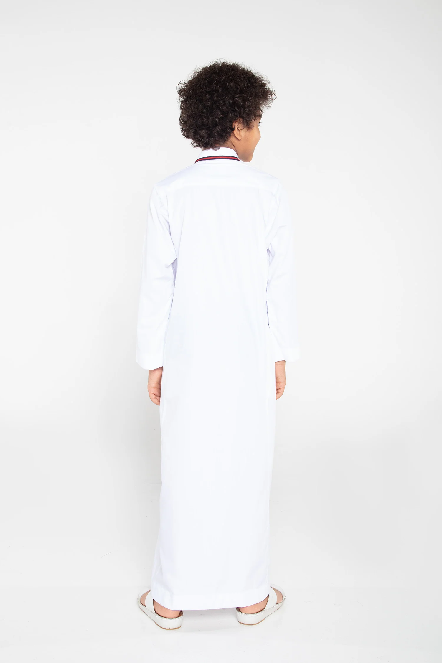 White Stripe Kids Thobe - Image 4