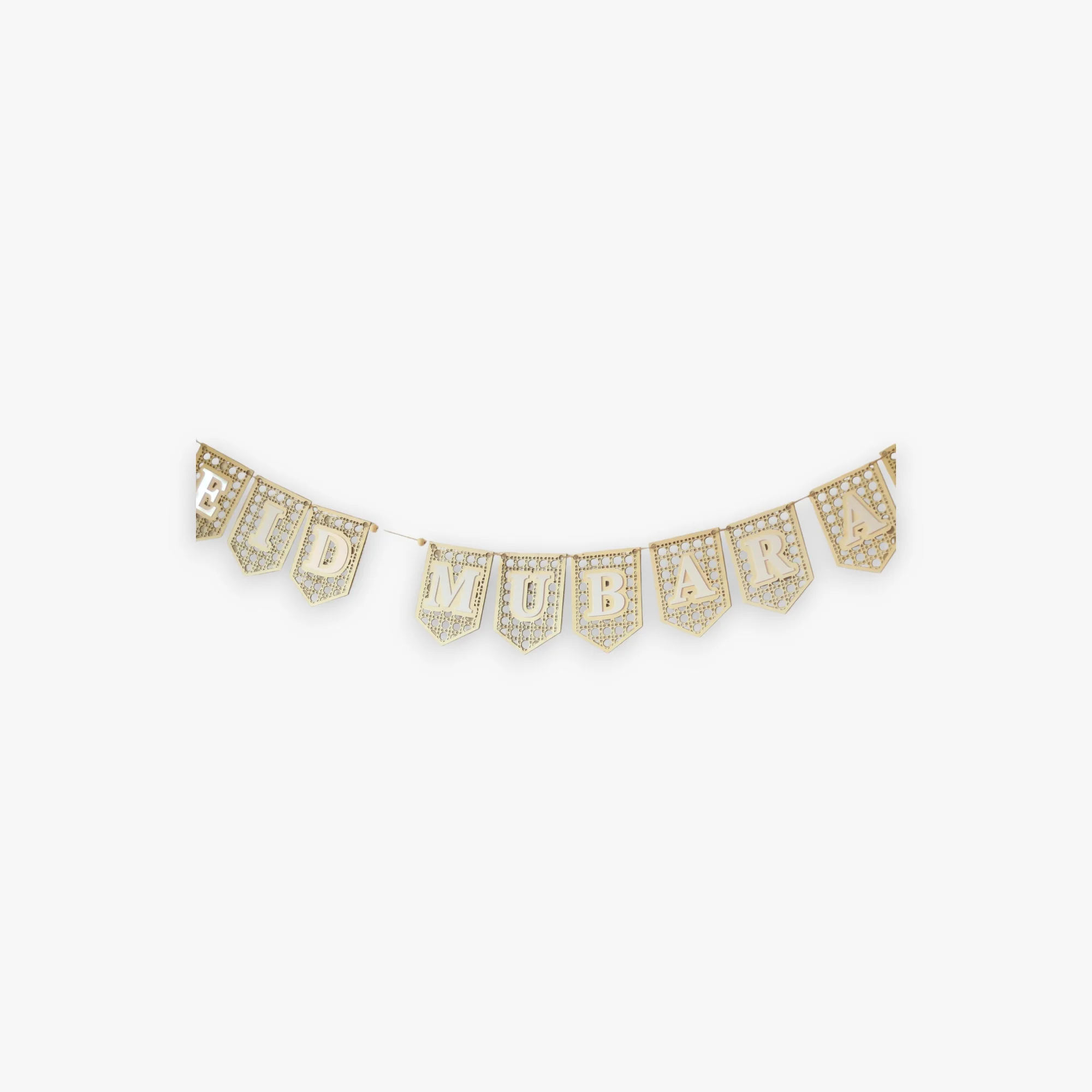 Wooden Eid Mubarak Banner