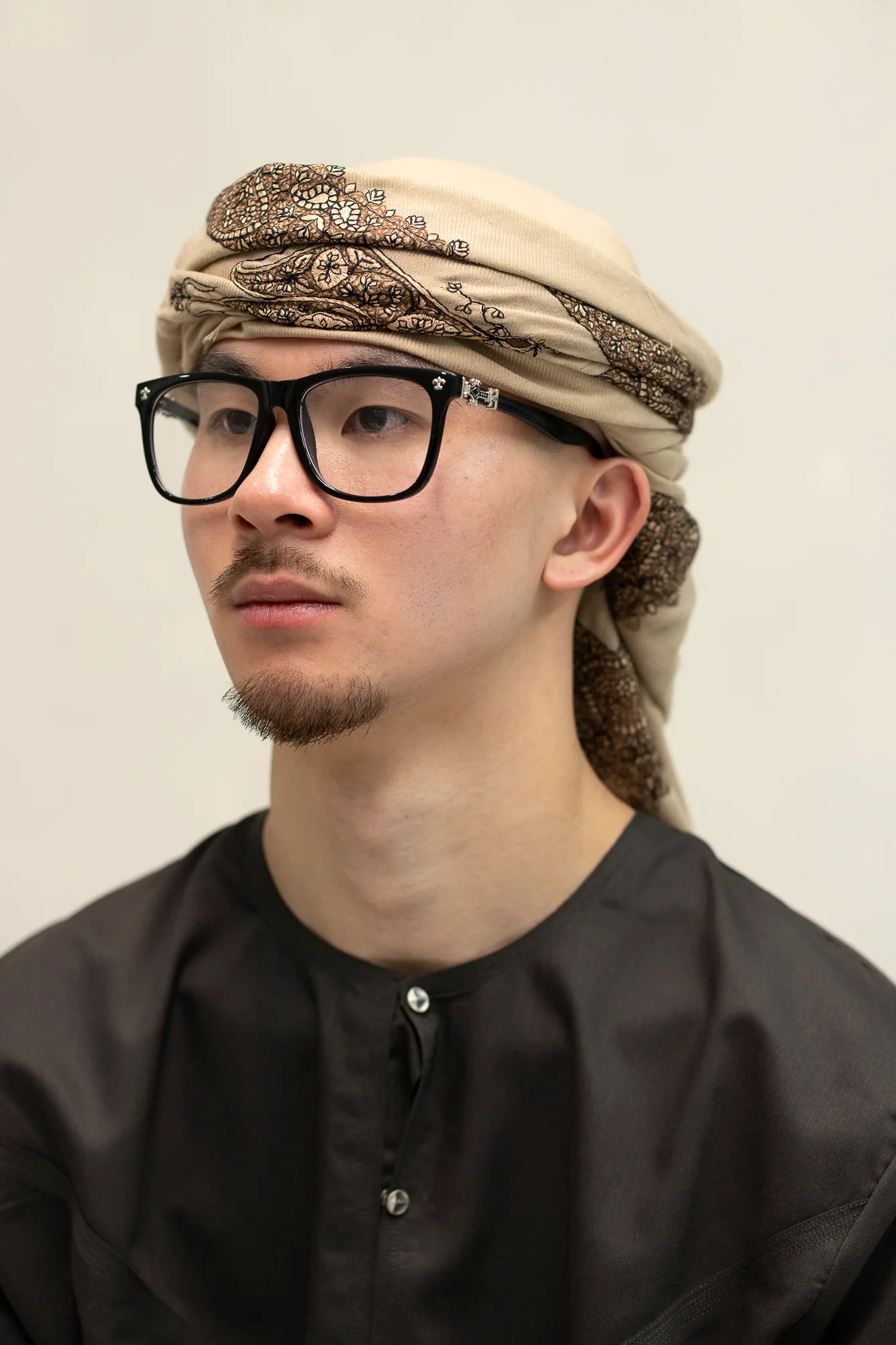Caramel Brown & Beetroot Yemeni Shemagh - Image 3